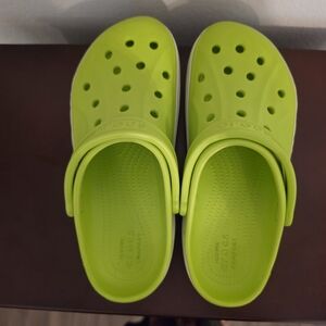 CROCS Kids Neon Lime Slip-On Clogs